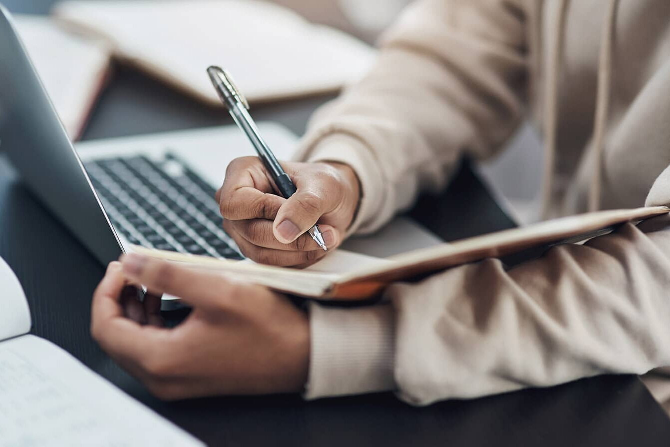 taking notes 